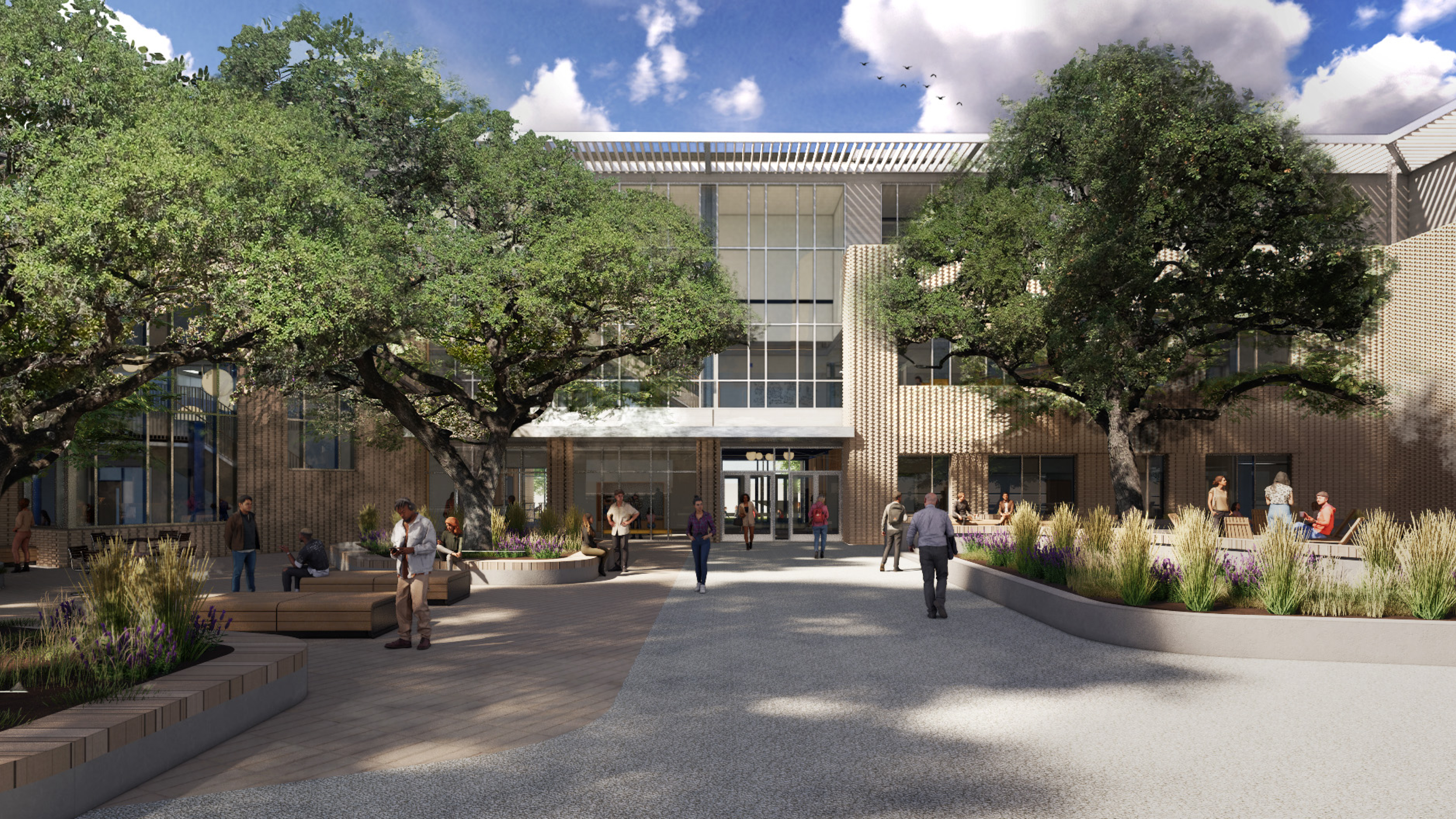 Alamo Heights HS Courtyard Entrance