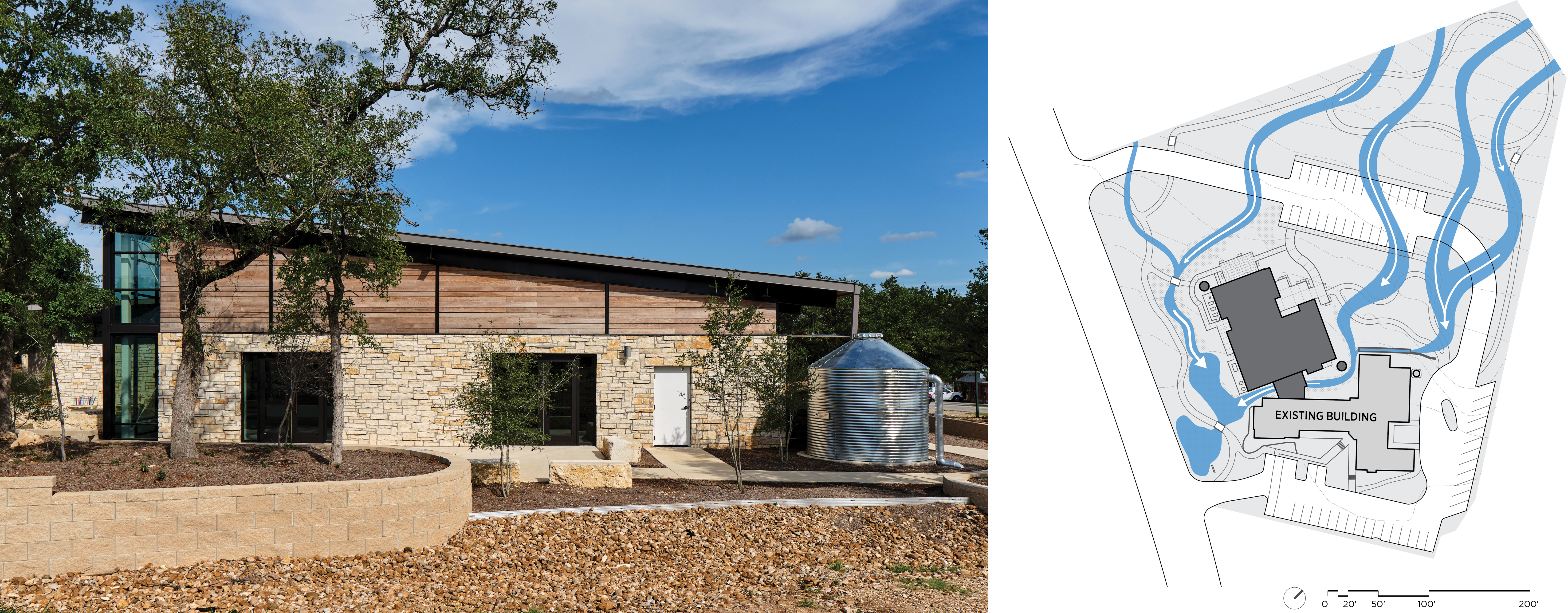 Spotlight Wimberly Library Water 3