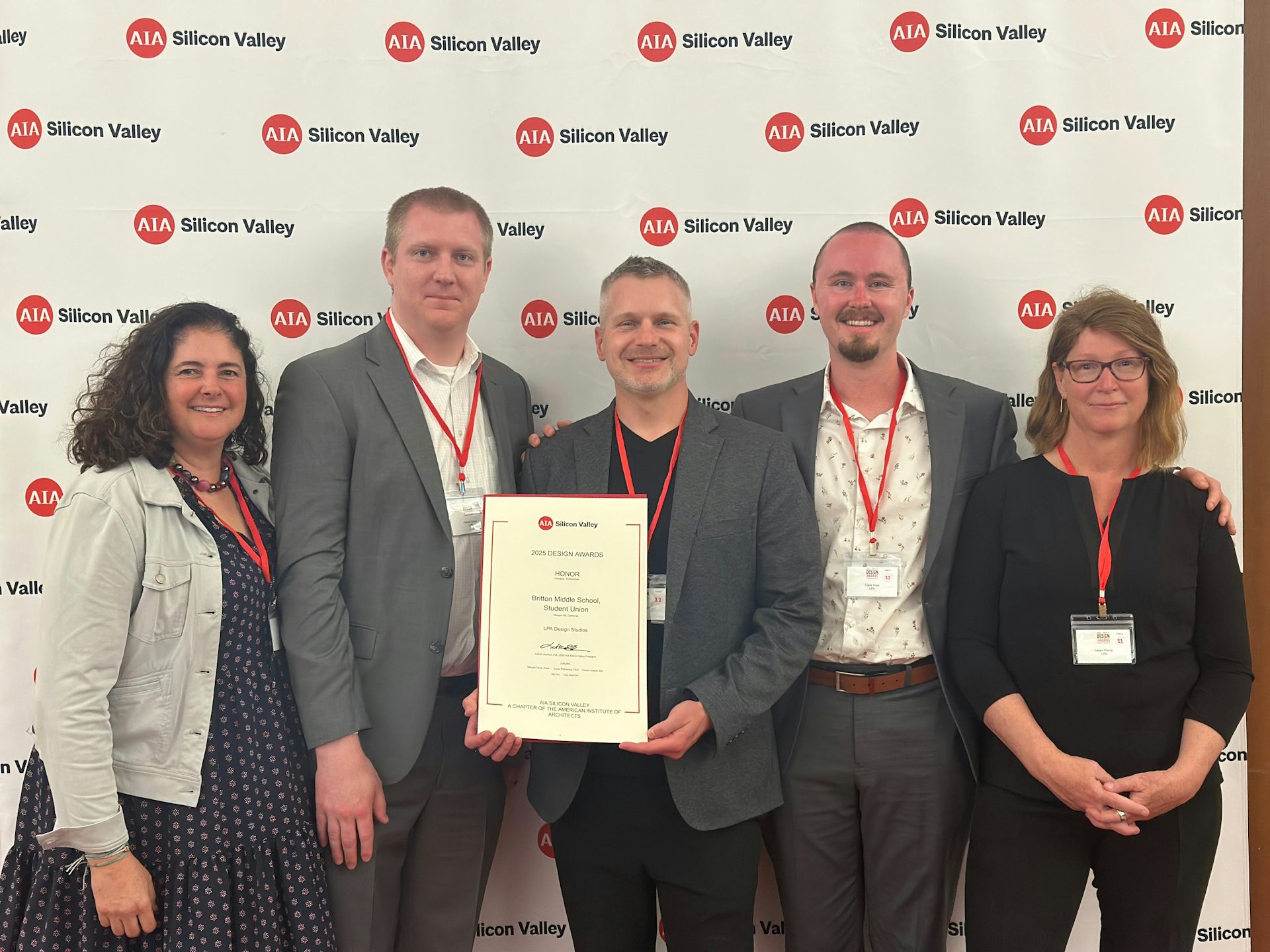 Receiving the AIA Silicon Valley award
